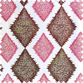 Dark purple and pink combination with white base polyester fabric traditional designs texture patterns horizontal bold dot lines sharp edge finishes polyester main curtain