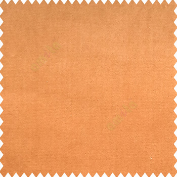 Orange color complete plain designless polyester background velvet finished fabric sofa fabric
