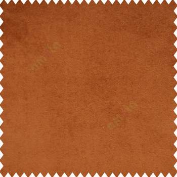 Copper brown color complete velvet finished base fabric soft feel polyester background sofa fabric