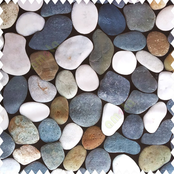 Grey white blue brown orange color natural stones texture finished beautiful finished polyester fabric main curtain