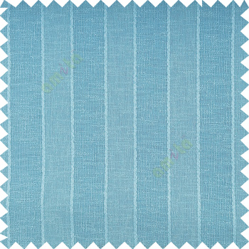 Blue color vertical parallel stripes texture finished with polyester transparent net finished base fabric small texture gradients sheer curtain
