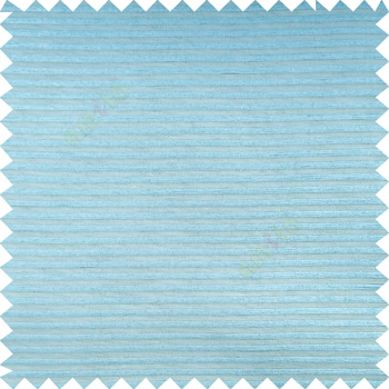 Blue color horizontal bold and strong stripes on transparent polyester background fabric sheer curtain