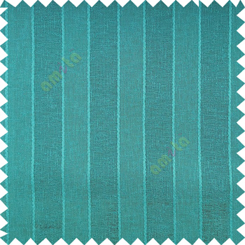 Aquamarine blue color vertical parallel stripes texture finished with polyester transparent net finished base fabric small texture gradients sheer curtain
