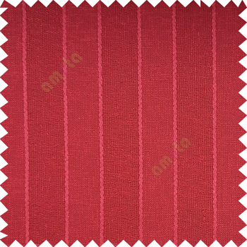 Red color vertical parallel stripes texture finished with polyester transparent net finished base fabric small texture gradients sheer curtain