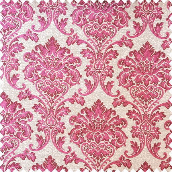 Pink and beige color beautiful traditional designs texture background swirls polyester main curtain