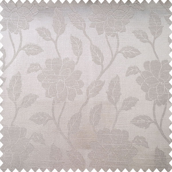 Grey color beautiful floral designs vertical hanging plants rose flower patterns texture finished surface polyester main curtain