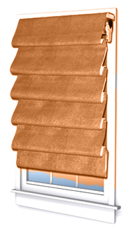 Fabric roman blind stitching