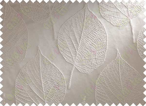 Brown white leaf main curtain designs