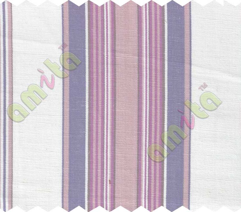 White blue purple lines main cotton curtain designs