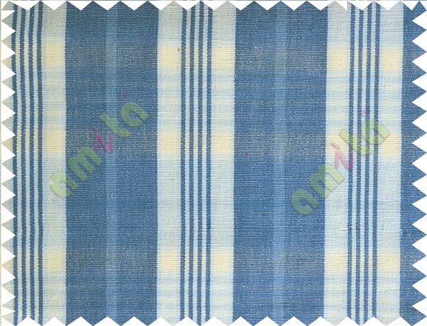 Blue white checks main cotton curtain designs