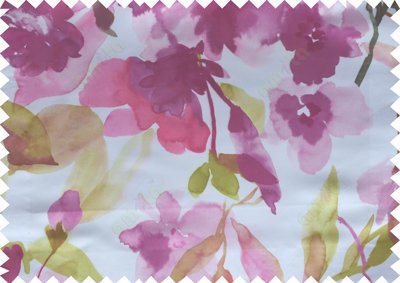 Purple green white pink digital spring seasons flower pattern poly main curtains design
