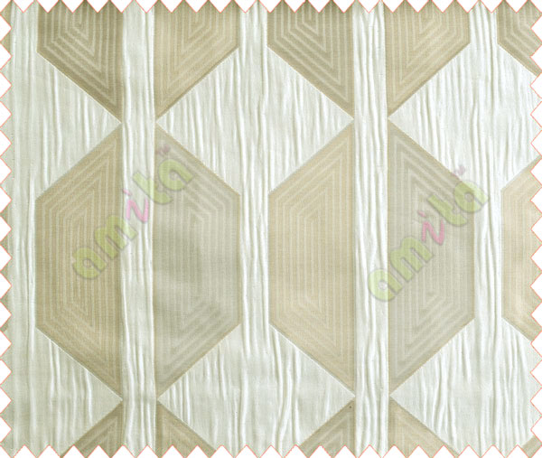 Contemporary diamond hexagon silver brown crush technical polyester main curtain designs