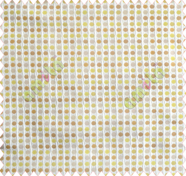 Polka dots lime green gold brown silver crush technical polyester main curtain designs