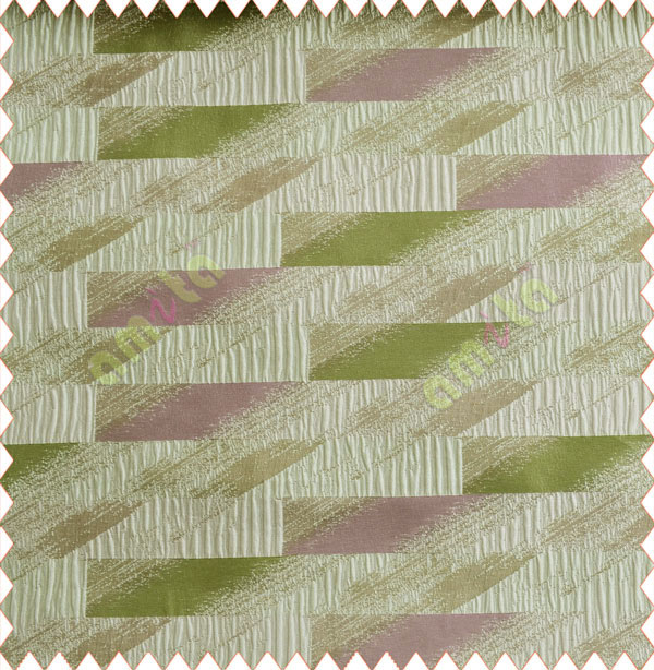 Rectangular brick slate design pink green peach silver crush technical polyester main curtain designs