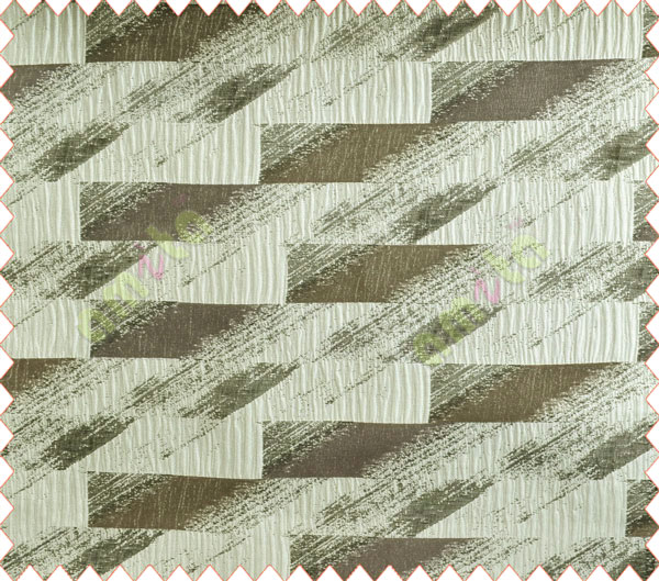 Rectangular brick slate design grey silver brown white crush technical polyester main curtain designs