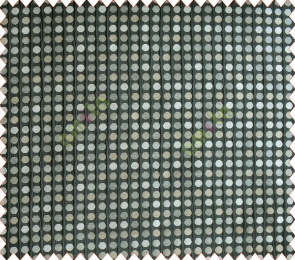 Polka dots black brown grey crush technical polyester main curtain designs