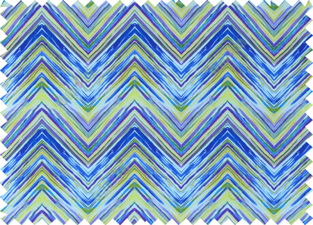 Blue yellow purple green colour elegant look zigzag finish design pure cotton main curtain designs