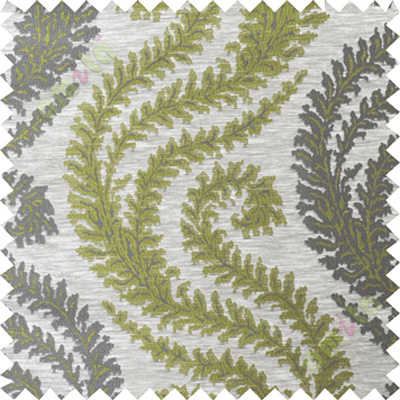 Green grey serpentine stripes poly main curtain designs