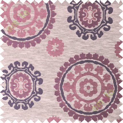 Maroon purple quatrefoil poly main curtain designs