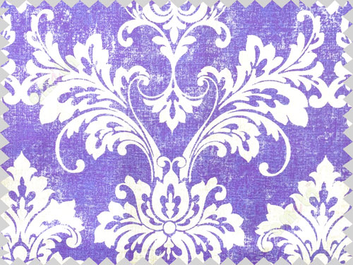 White ink blue damask cotton main curtain designs