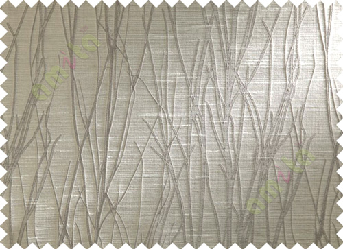 Grey Brown Stick Polycotton Main Curtain-Designs