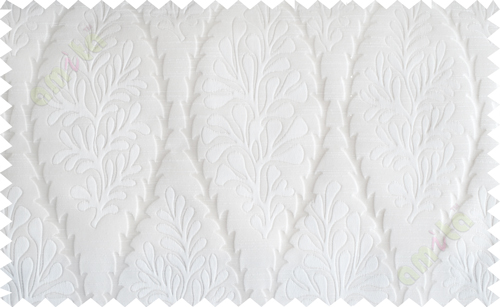 White stencil polycotton main curtain designs