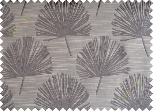 Brown annapurna floral poly main curtain designs