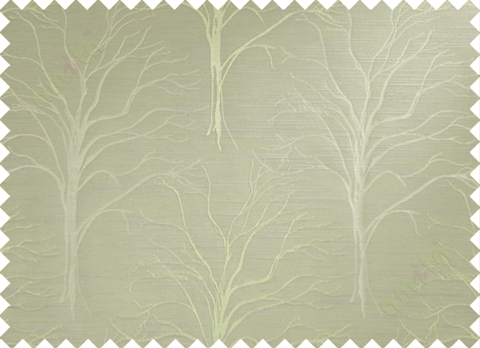 Green tree polycotton main curtain designs