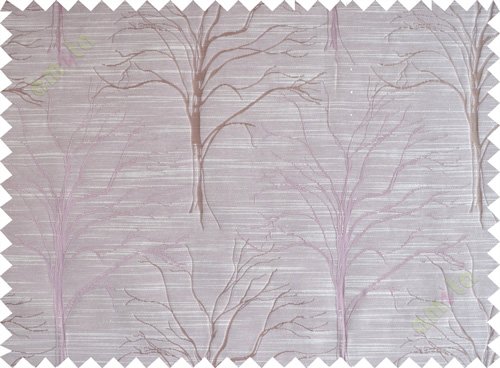 Pink tree polycotton main curtain designs