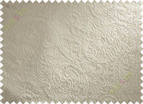 Beige trendy traditional poly main curtain designs
