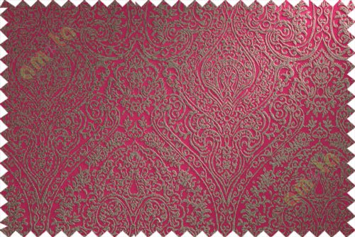 Red brown trendy traditional poly main curtain designs