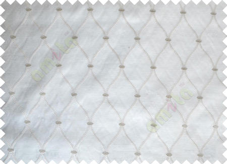 Dark Brown Emb Safavieh Moroccan Pattern Polycotton Main Curtain-Designs