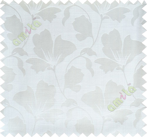 White floral design polycotton main curtain designs