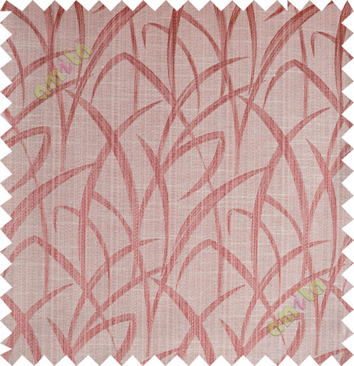 Orange gold maze leaf polycotton main curtain designs