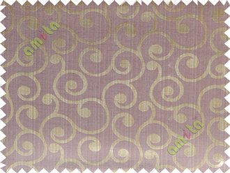 Brown purple grey color traditional seamless swirl design poly main curtain designs