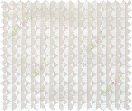 Beige grey geometric half circle vertical lines poly main curtain designs