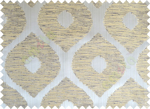 Yellow grey black colour contemporary circle fench design poly main curtain designs