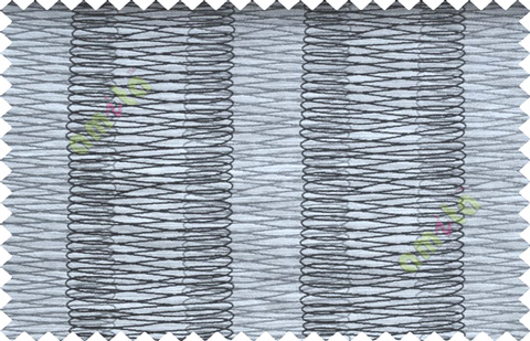 Black and White Vertical Spiral Stripes Polycotton Main Curtain-Designs