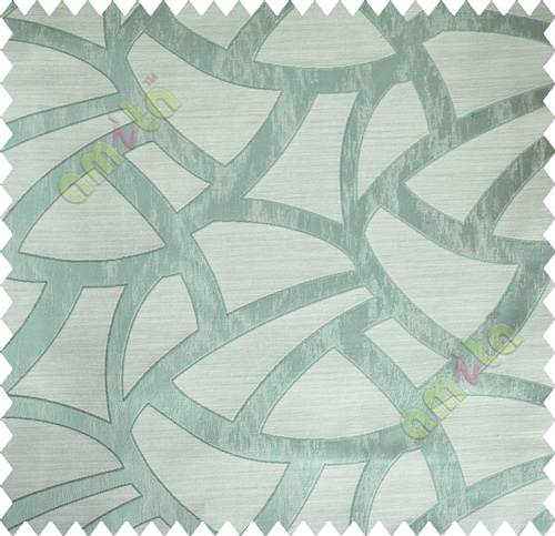 Blue Beige Abstract Polycotton Main Curtain-Designs