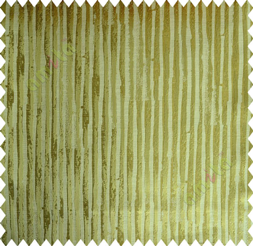 Yellow Green Vertical Natural Wooden Stripes Polycotton Main Curtain-Designs