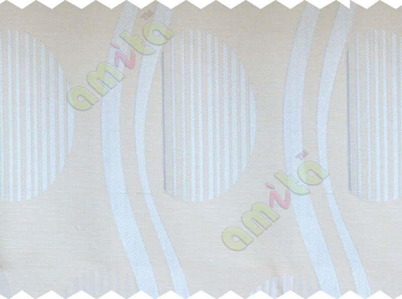 Silver cream semi oval stripes curve bold lines poly fabric main curtain designs