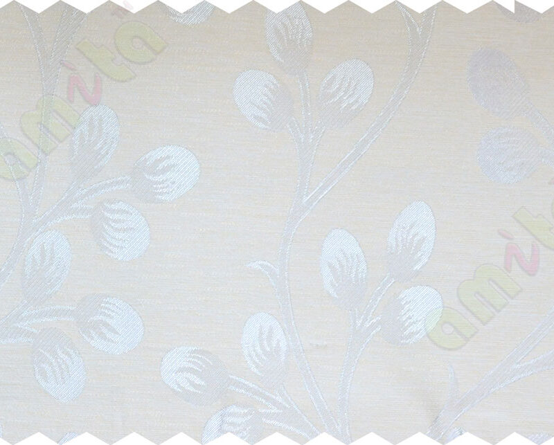 Silver beige flower buds poly fabric main curtain designs