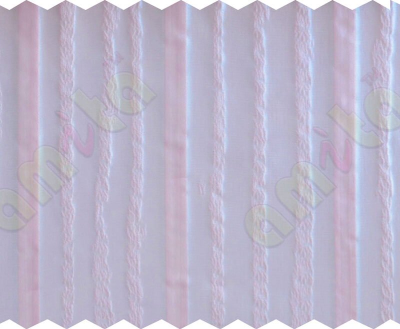 Pink Silver Vertical Stripes Poly Fabric Main Curtain-Designs