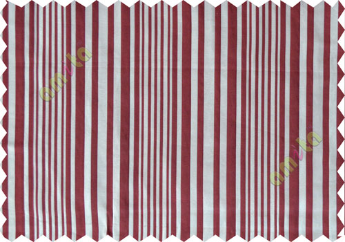 Red brown shadow stripes poly main curtain designs