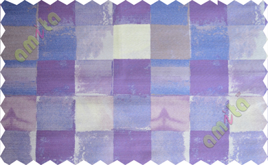 Purple white violet square shapes design poly main curtain designs