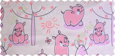 Pink black purple small flower butterfly animal poly main curtain designs