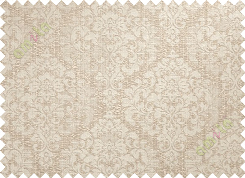 Beige damask poly main curtain designs