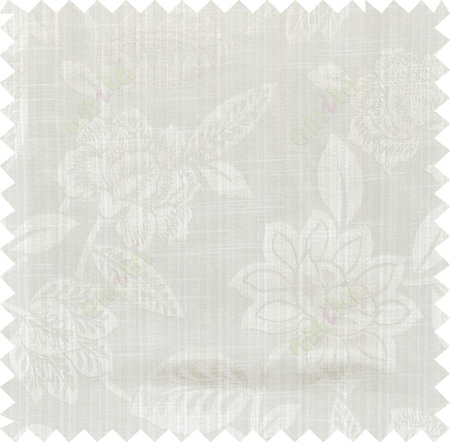 Beige gold white colour natural floral design polycotton main curtain designs