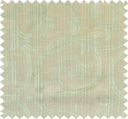 Green yellow beige colour elegant traditional design polycotton main curtain designs