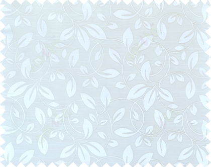 White silver colour retro organic pattern polycotton main curtain designs